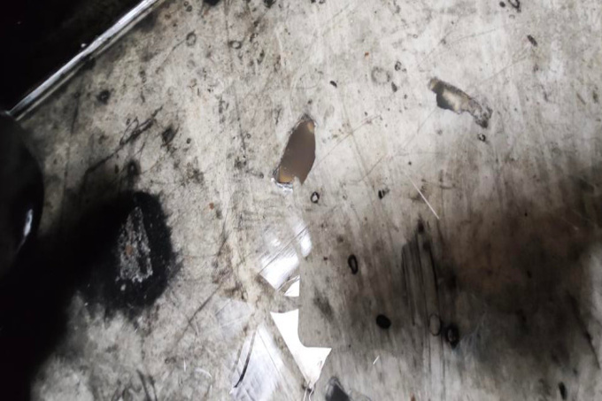 Proražené dno jímky, oprava přeplátováním a svařením